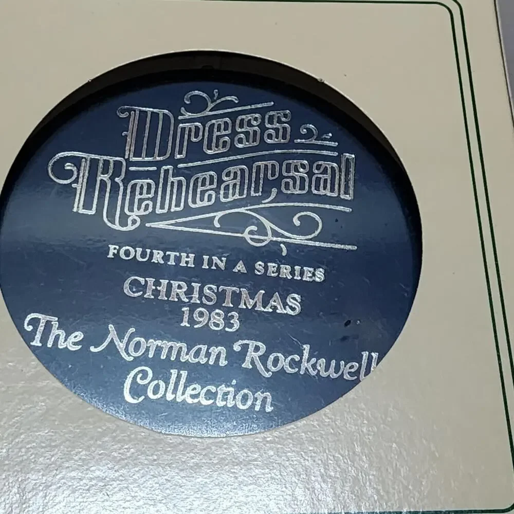 Vintage 1983 Norman Rockwell 4th In Series Dress Rehearsal Christmas Ornament 🎄